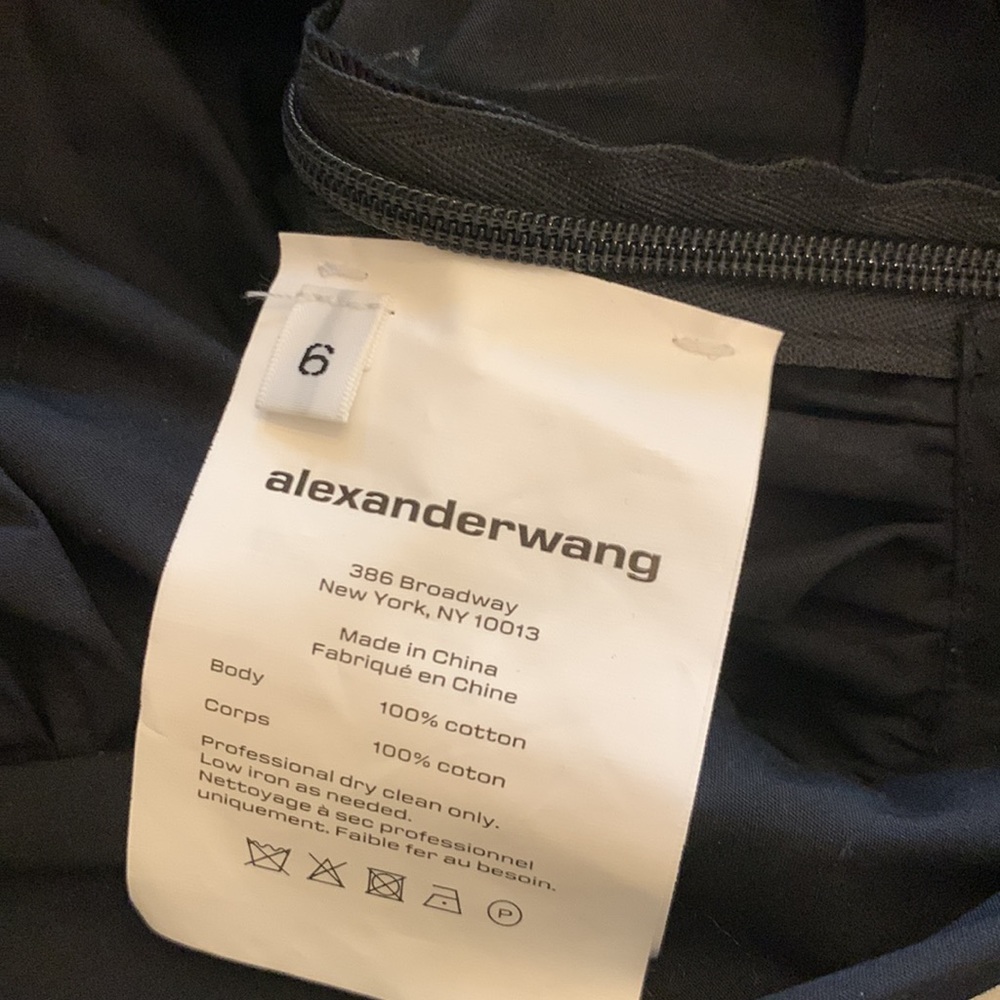 Alexander Wang Top Cross Drape Cotton Crop Shirt 6 NWT - Picture 9 of 11